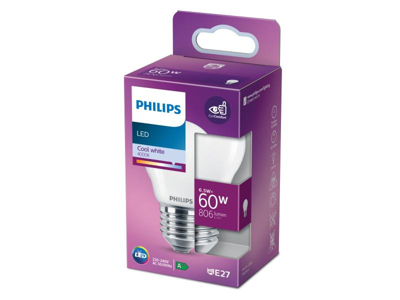 Philips Lampe 6.5 W (60 W) E27 Neutralweiss