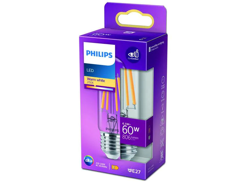 Philips Lampe 6.5 W (60 W) E27 Warmweiss