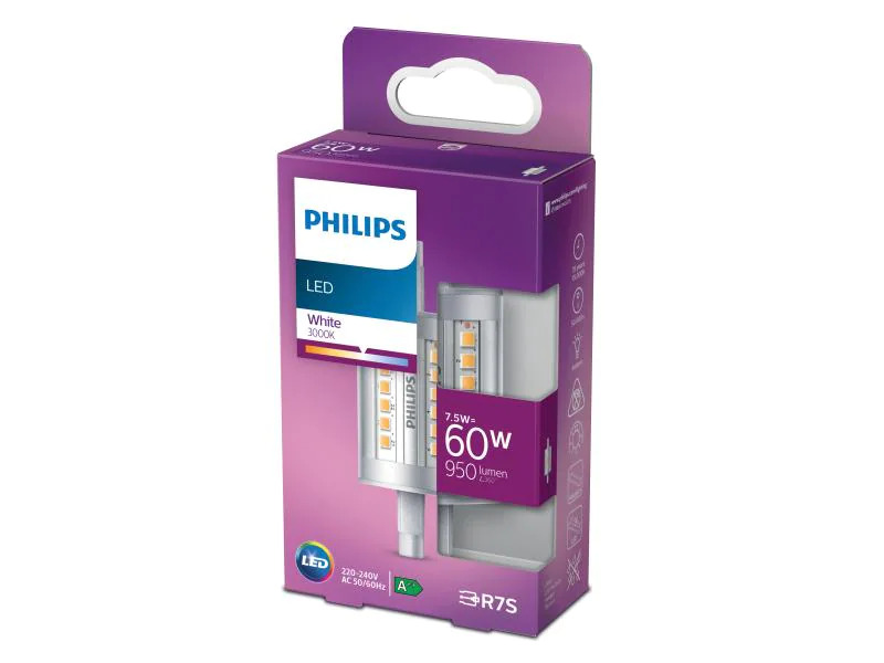 Philips Lampe 7.5 W (60 W) R7S Warmweiss