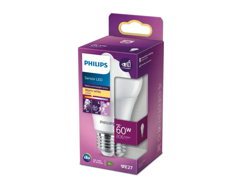 Philips Lampe 9 W (60 W) E27 Warmweiss