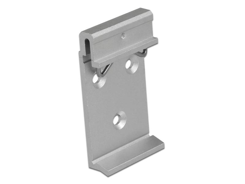 Delock Montageset Aluminium Clip 27 mm  für Hutschiene