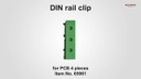 Delock Montageset Din-Rail Clip, 4er-Set für z.B. Raspberry Pi
