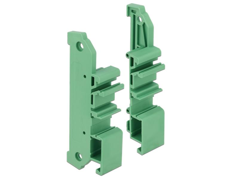 Delock Platine Din-RAIL Seitenteil Halterung, 4 Stück