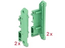 Delock Platine Din-RAIL Seitenteil Halterung, 4 Stück