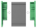 Delock Platine Din-RAIL Seitenteil Halterung, 4 Stück