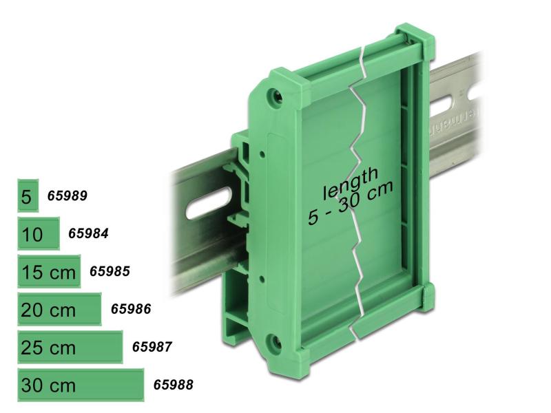 Delock Platine Halterung 10 cm für Hutschiene