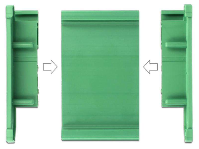 Delock Platine Halterung 10 cm für Hutschiene