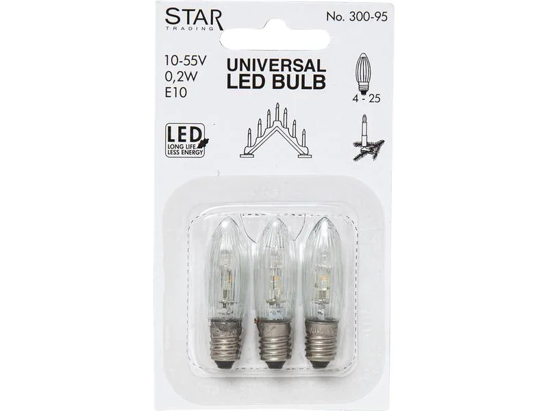 Star Trading Lampe Universal LED Pack 0.2 W (1.8 W) E10 Warmweiss