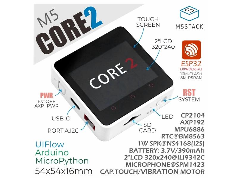 M5Stack ESP32 Core 2 IoT Development Kit