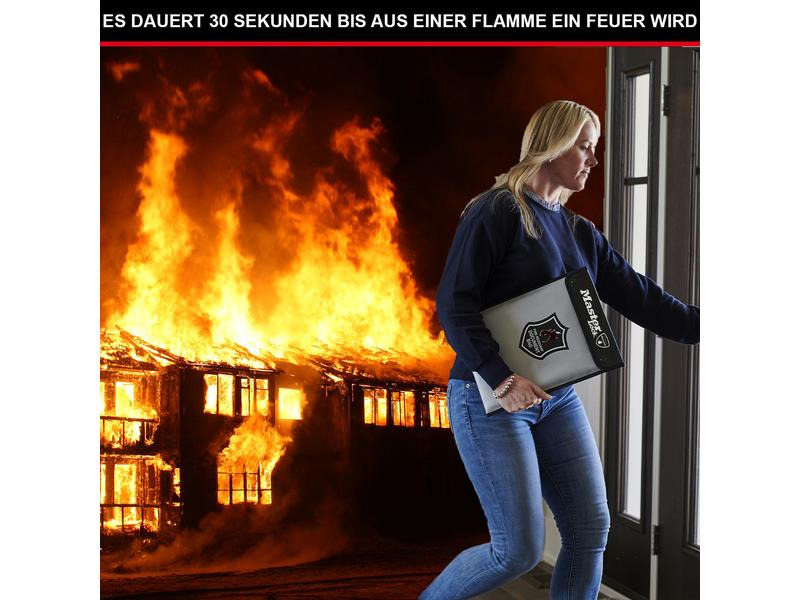 Masterlock Dokumententasche Feuer- und Wasserbeständig