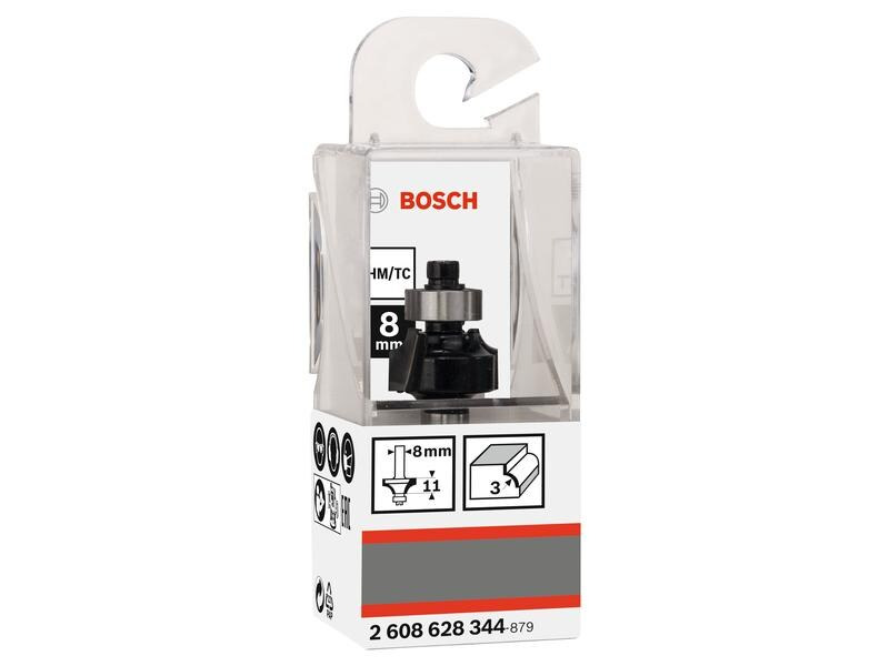 Bosch Professional Abrundfräser Standard for Wood R1 3 mm, L 10.2 mm, G 53 mm