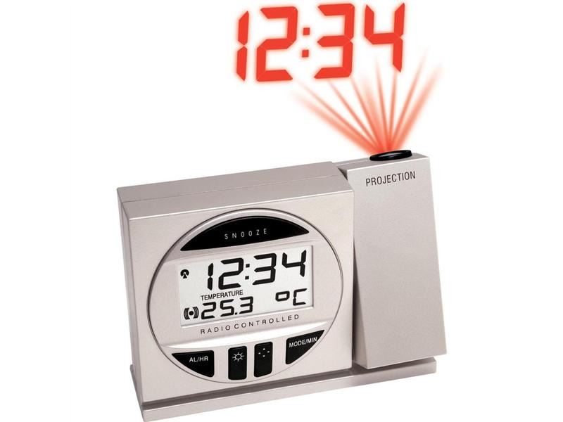 Technoline Funkwecker WT590 mit Projektion, Silber
