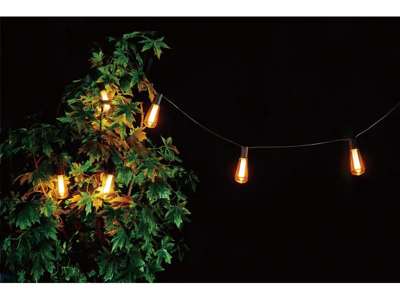 EGLO Leuchten Wegeleuchte Solar Lichterkette Transparent, Schwarz