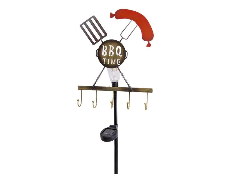 Näve Gartenlicht LED-Solar Erdspiess BBQ, Rost