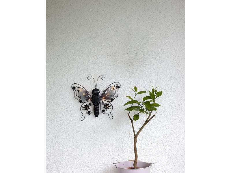 Star Trading Dekoleuchte Solar Butterfly, Schwarz