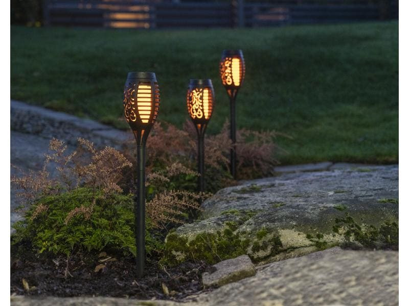 Star Trading Dekoleuchte Solar Flame Mini, 3 Stück