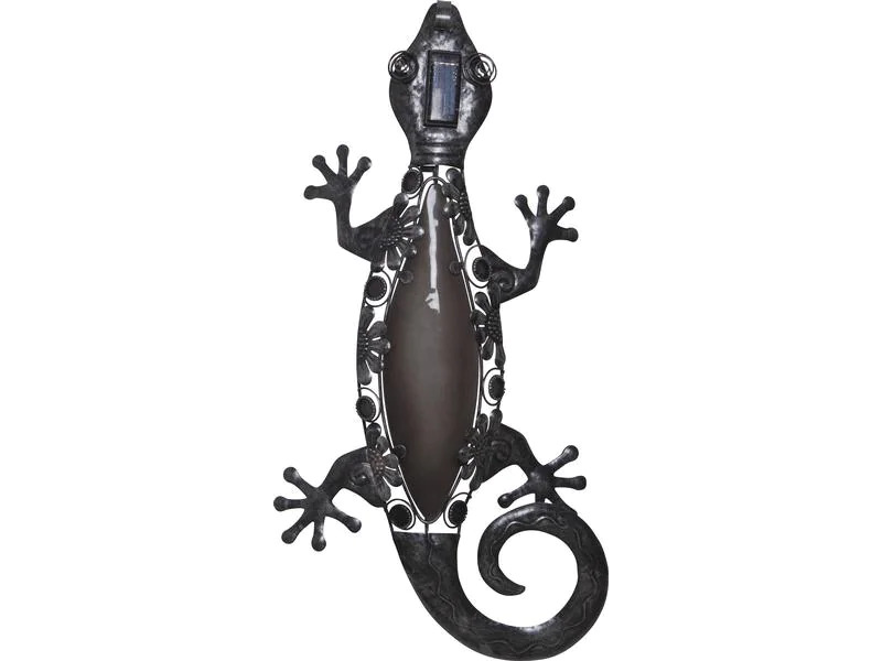 Star Trading Dekoleuchte Solar Gecko, Schwarz