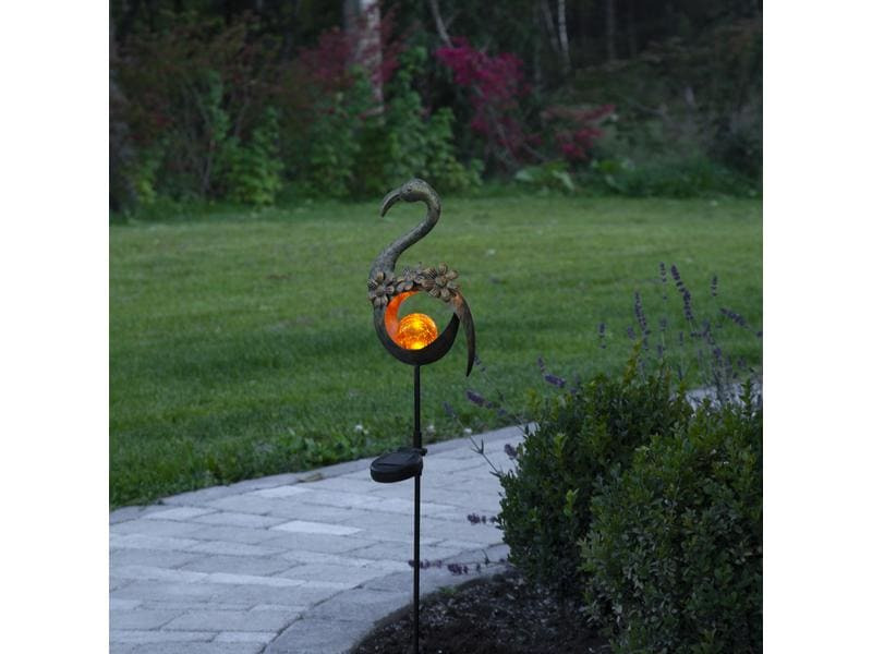 Star Trading Gartenlicht Solardekoration Melilla Bird, Gold
