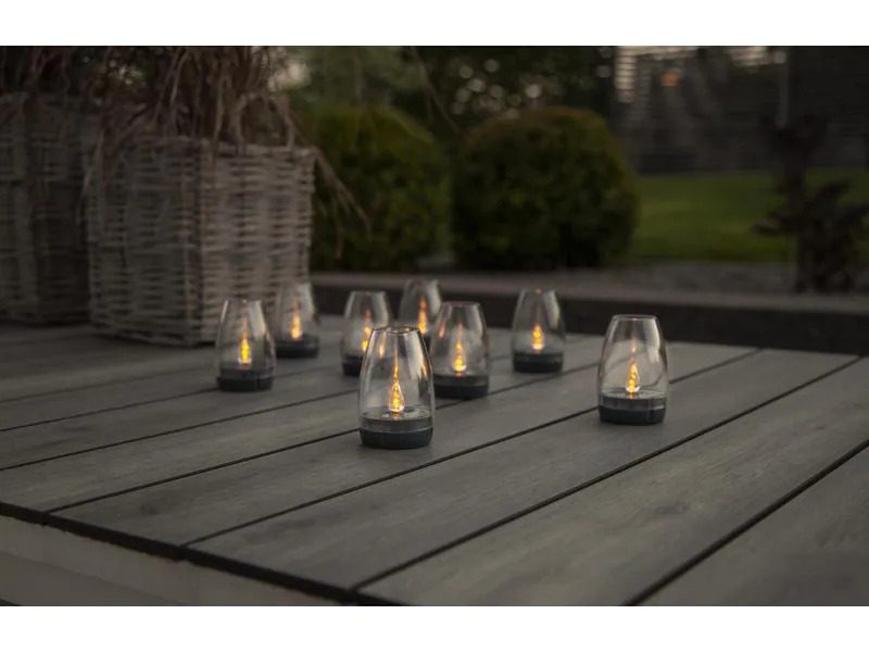 Star Trading Gartenlicht Solardekoration Tropea, Grau