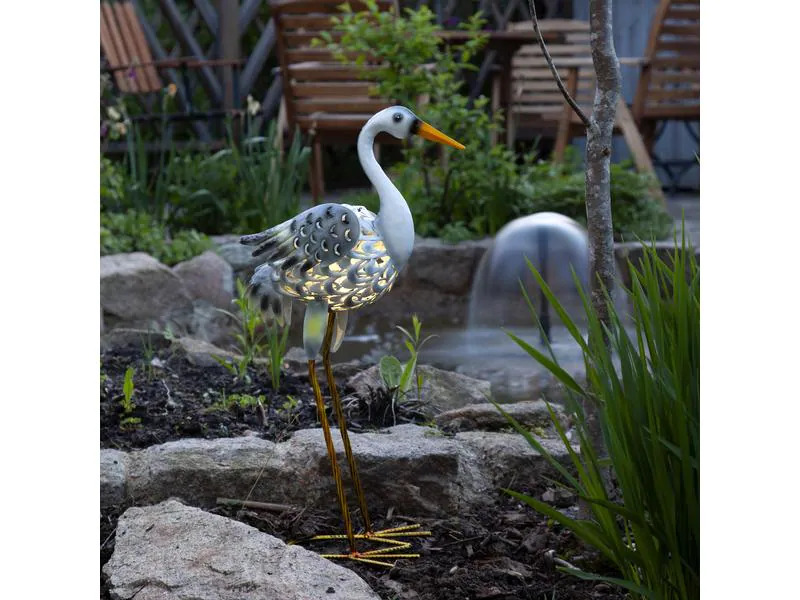 Star Trading Gartenlicht Solardekoration, Heron Form