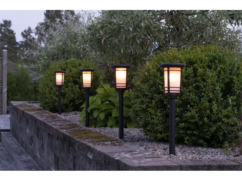 Star Trading Wegeleuchte Solar Flame, Schwarz