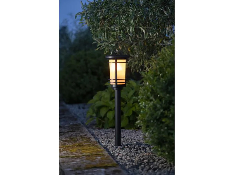Star Trading Wegeleuchte Solar Flame, Schwarz