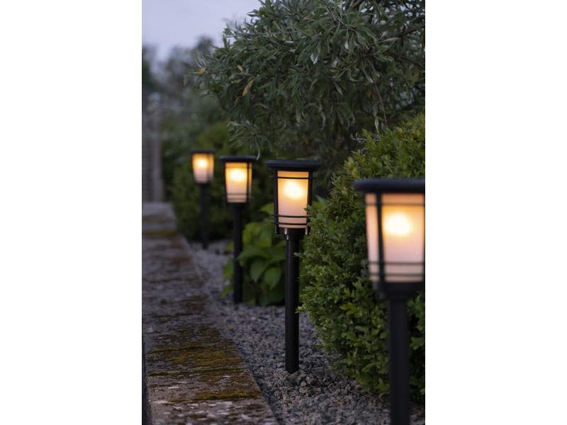 Star Trading Wegeleuchte Solar Flame, Schwarz