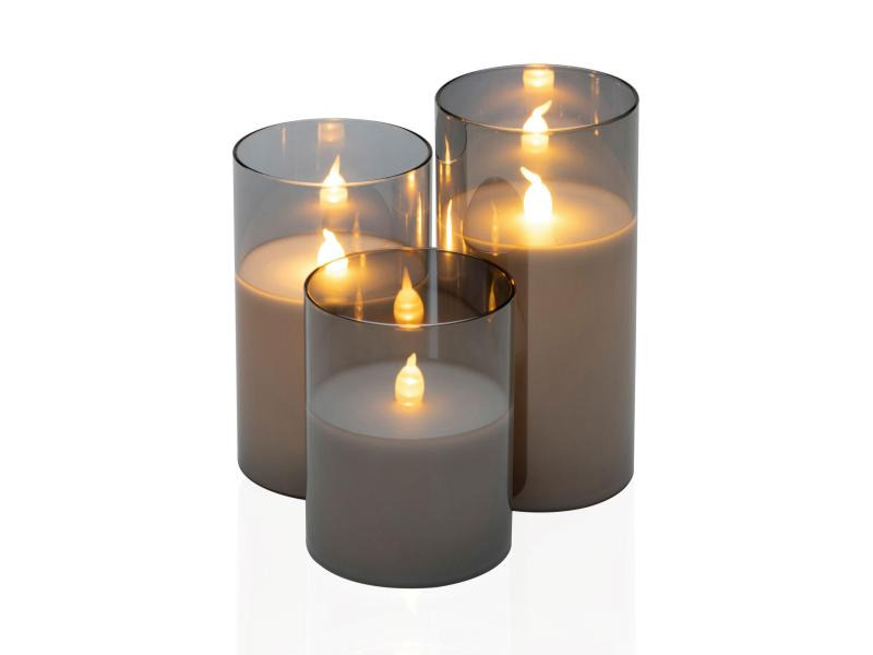 Pauleen LED-Kerzen Set Classy Smokey, Ø 75 mm