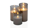 Pauleen LED-Kerzen Set Classy Smokey, Ø 75 mm