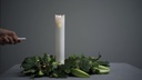 Sirius LED-Kerze Advent Calendar 4.8 cm x 29 cm, Silber/Weiss