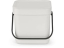 Brabantia Komposteimer Sort &amp; Go 3 l, Hellgrau