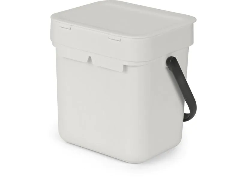 Brabantia Komposteimer Sort &amp; Go 3 l, Hellgrau