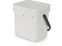 Brabantia Komposteimer Sort &amp; Go 3 l, Hellgrau