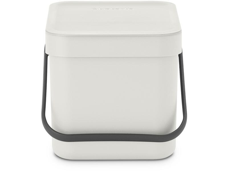 Brabantia Komposteimer Sort &amp; Go 6 l, Hellgrau