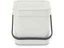 Brabantia Komposteimer Sort &amp; Go 6 l, Hellgrau