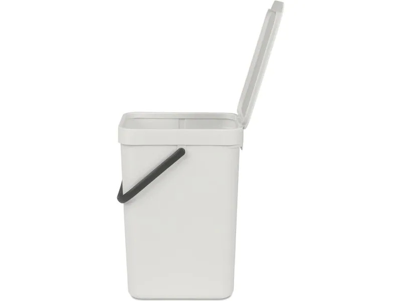 Brabantia Recyclingbehälter Sort &amp; Go 12 l, Hellgrau