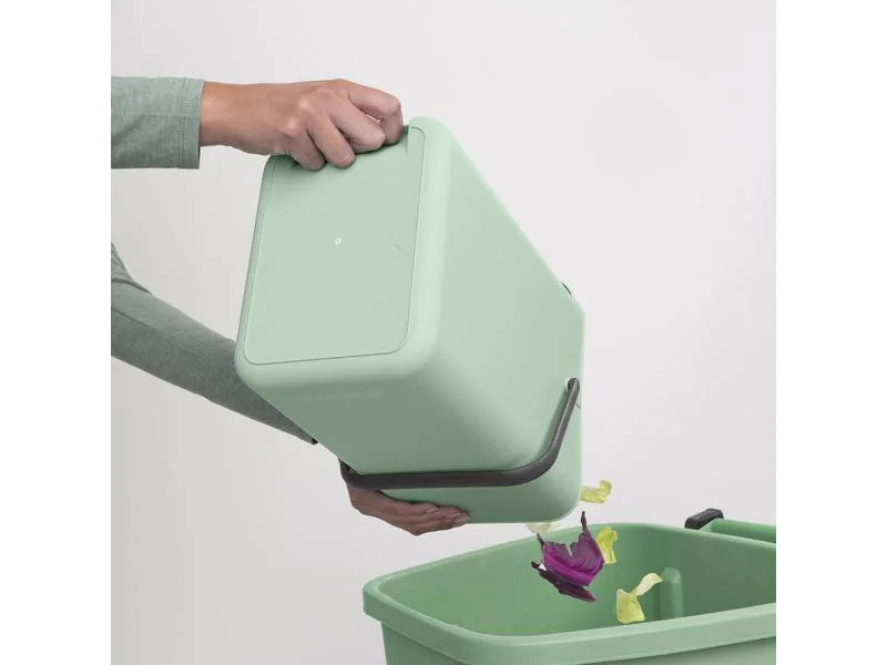 Brabantia Recyclingbehälter Sort &amp; Go 12 l, Hellgrün