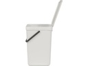 Brabantia Recyclingbehälter Sort &amp; Go 16 l, Hellgrau