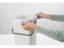 Brabantia Recyclingbehälter Sort &amp; Go 16 l, Hellgrau