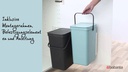Brabantia Recyclingbehälter Sort &amp; Go 16 l, Hellgrau