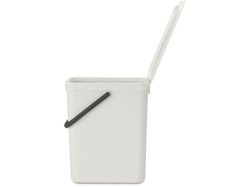 Brabantia Recyclingbehälter Sort &amp; Go 25 l, Hellgrau
