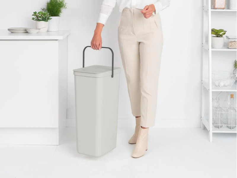 Brabantia Recyclingbehälter Sort &amp; Go 40 l, Hellgrau