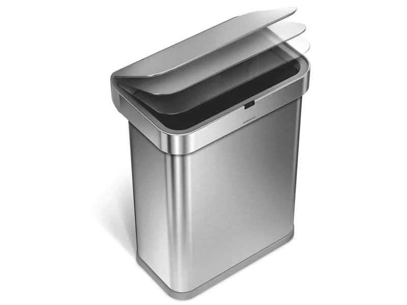 Simplehuman Sensorabfalleimer 58 l, Silber