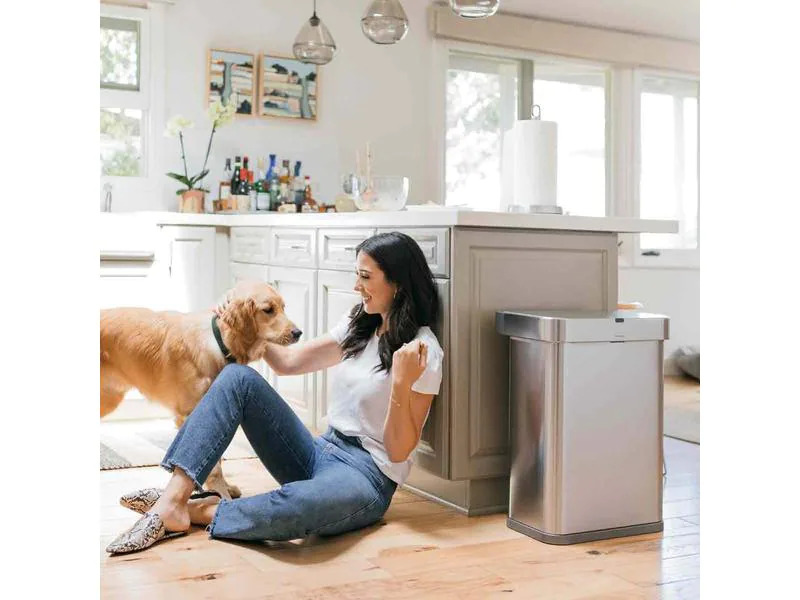 Simplehuman Sensorabfalleimer 58 l, Silber