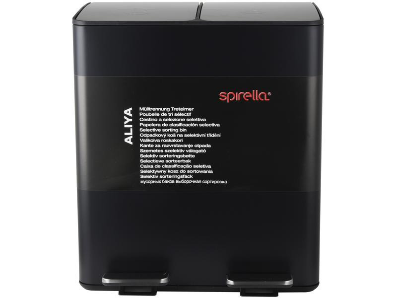 spirella Treteimer Aliya Matt 2 x 20 l, Schwarz