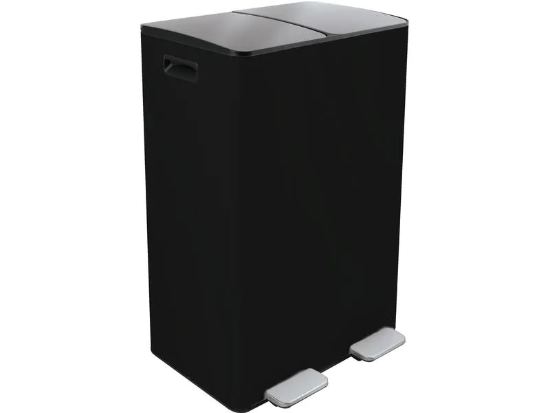 spirella Treteimer Aliya Matt 2 x 30 l, Schwarz