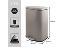 spirella Treteimer Poubelle Akira Matt 30 l, Taupe