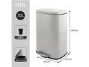 spirella Treteimer Poubelle Akira Matt 30 l, Weiss