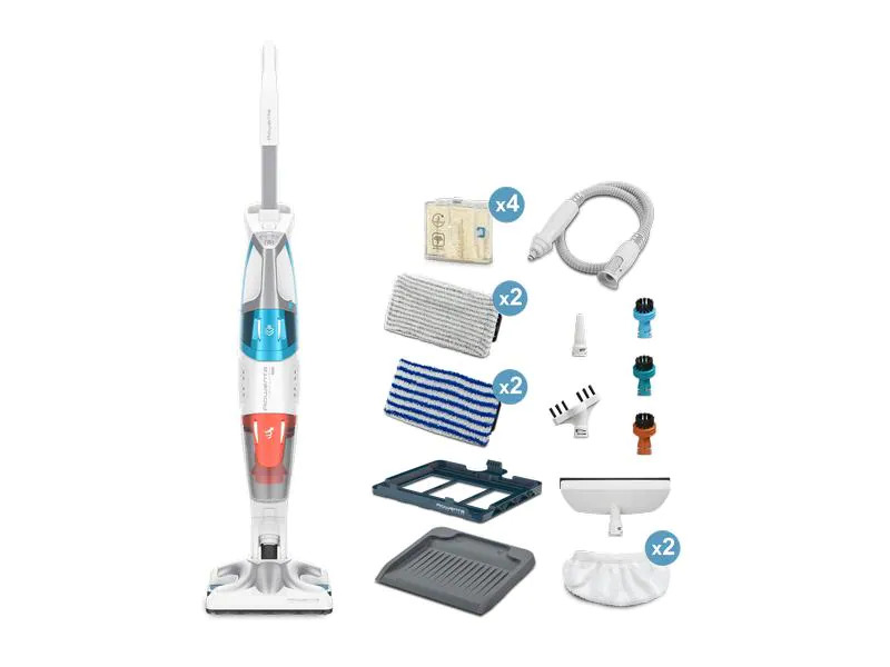 Rowenta Bodenwischer-Set Clean &amp; Steam Multi RY8544 Blau/Weiss