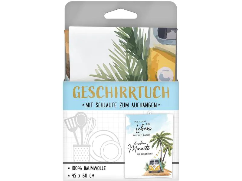 Sheepworld Geschirrtuch Die Kunst des Lebens Mehrfarbig